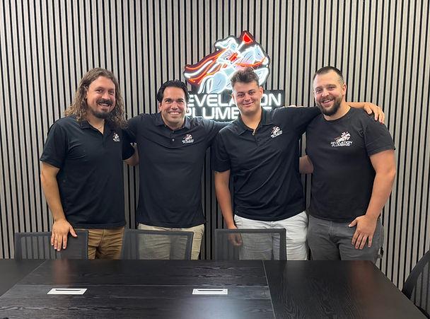 The Revelation Plumbing team at their Pittsburgh shop